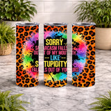 Sarcastic Leopard 20 OZ Wrap Mockup