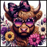 Floral Highland Cow 2 20 OZ Sublimation Wrap