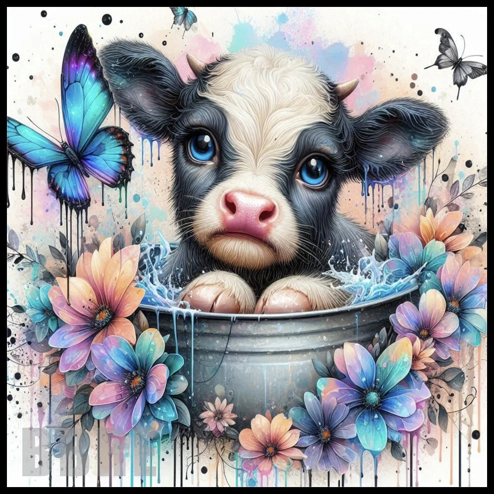 Cow And Butterflies 20 OZ Sublimation Wrap