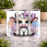 Cute Cow 3 20 OZ Wrap Mockup