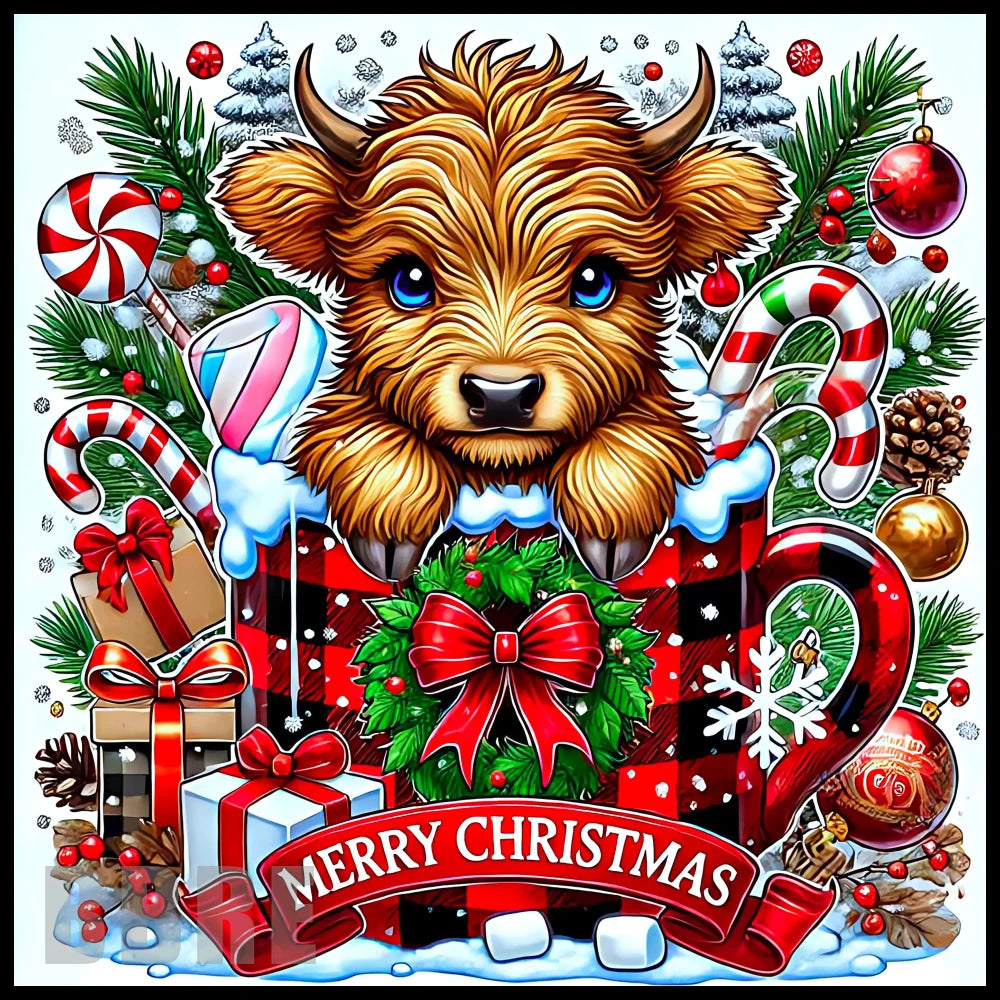 Christmas Highland 20 OZ Sublimation Wrap