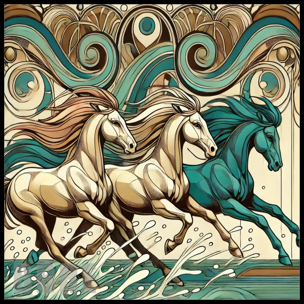 Galloping Horses 2 20 OZ Sublimation Wrap