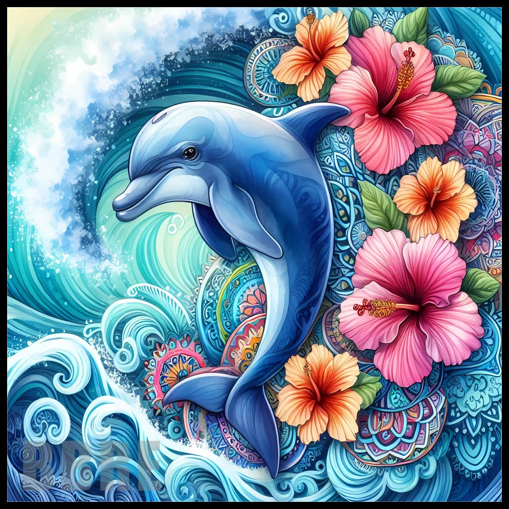 Dolphin Waves 3 20 OZ Sublimation Wrap