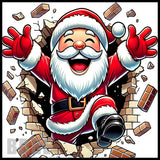 Santa Breaks Through 20 OZ Sublimation Wrap