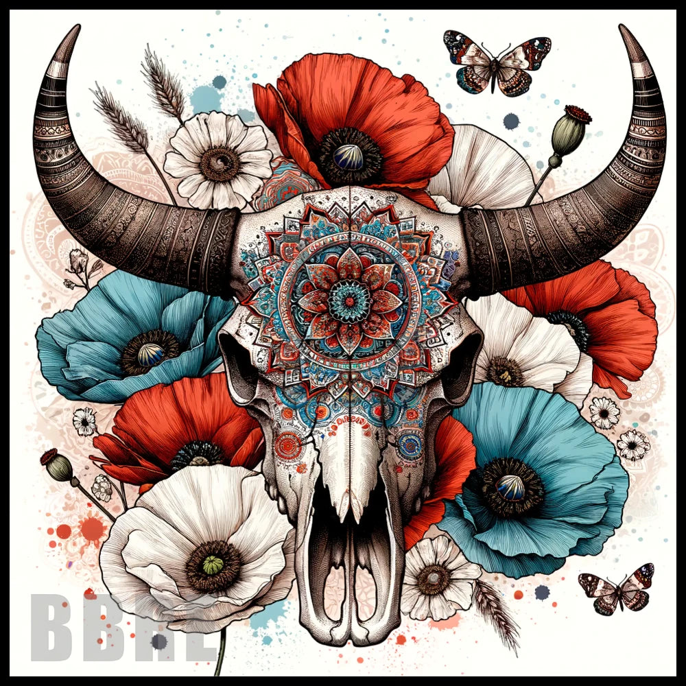 Floral Skull 7 20 OZ Sublimation Wrap