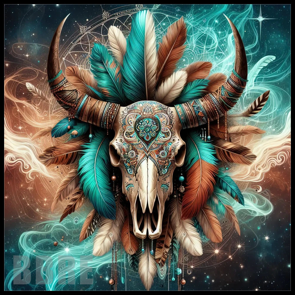 Feathered Skull 20 OZ Sublimation Wrap
