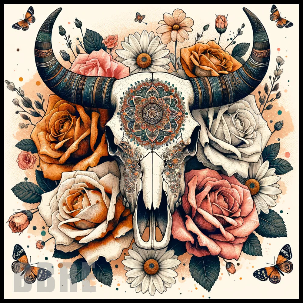 Floral Skull 9 20 OZ Sublimation Wrap