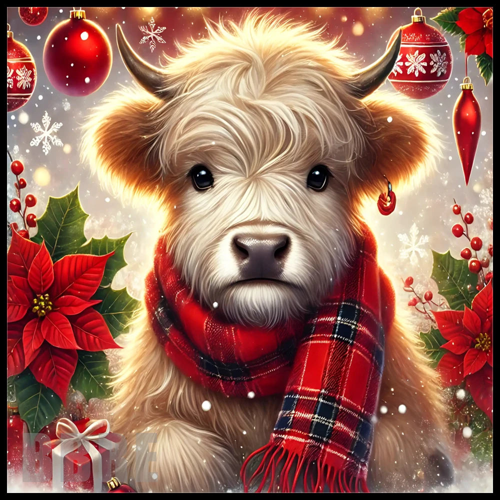 Festive Highland Cow 9 20 OZ Sublimation Wrap
