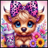 Floral Cow 5 20 OZ Sublimation Wrap