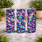 Colorful Floral 20 OZ Wrap Mockup