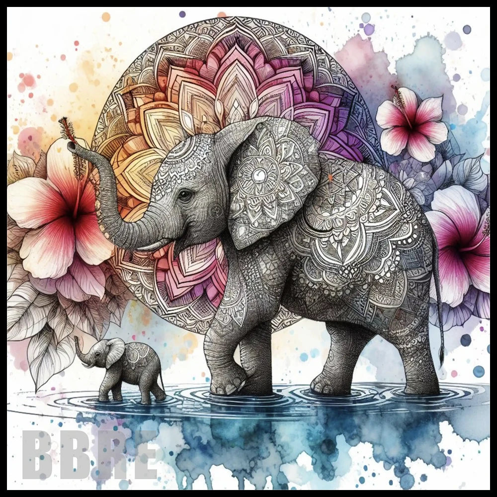 Elephant Mandala 7 20 OZ Sublimation Wrap
