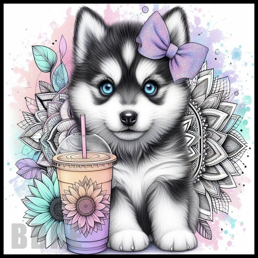 Cute Husky 20 OZ Sublimation Wrap