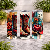 Cowboy Boots 3 20 OZ Wrap Mockup