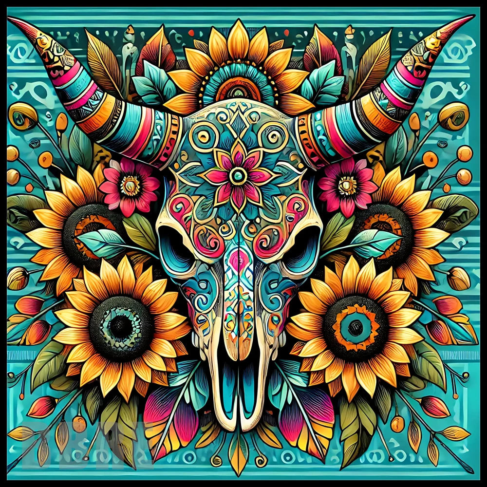 Floral Skull 14 20 OZ Sublimation Wrap