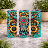 Floral Skull 14 20 OZ Wrap Mockup