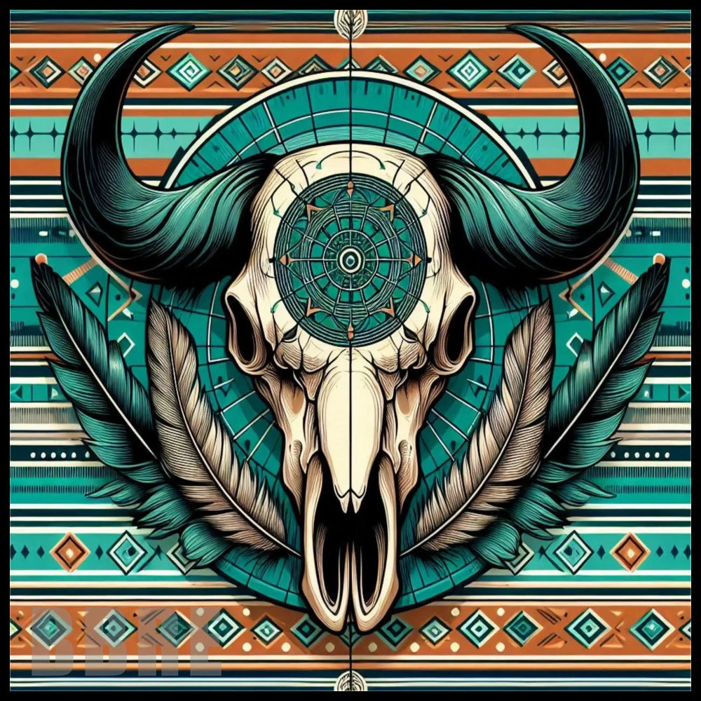 Buffalo Skull 7 20 OZ Sublimation Wrap