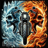 Skull Flames 20 OZ Sublimation Wrap
