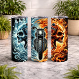 Skull Flames 20 OZ Wrap Mockup