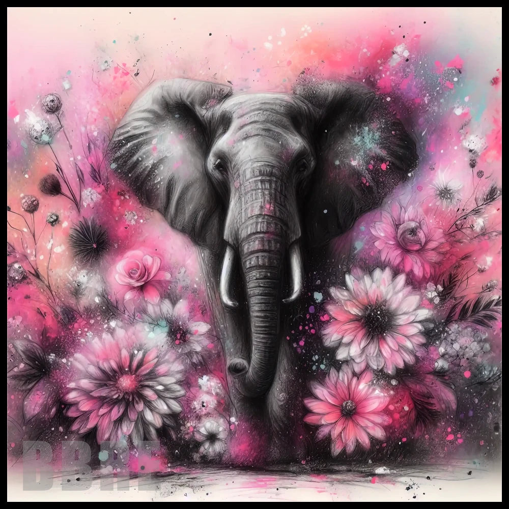 Floral Elephant 6 20 OZ Sublimation Wrap