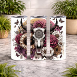 Floral Skull 23 20 OZ Wrap Mockup