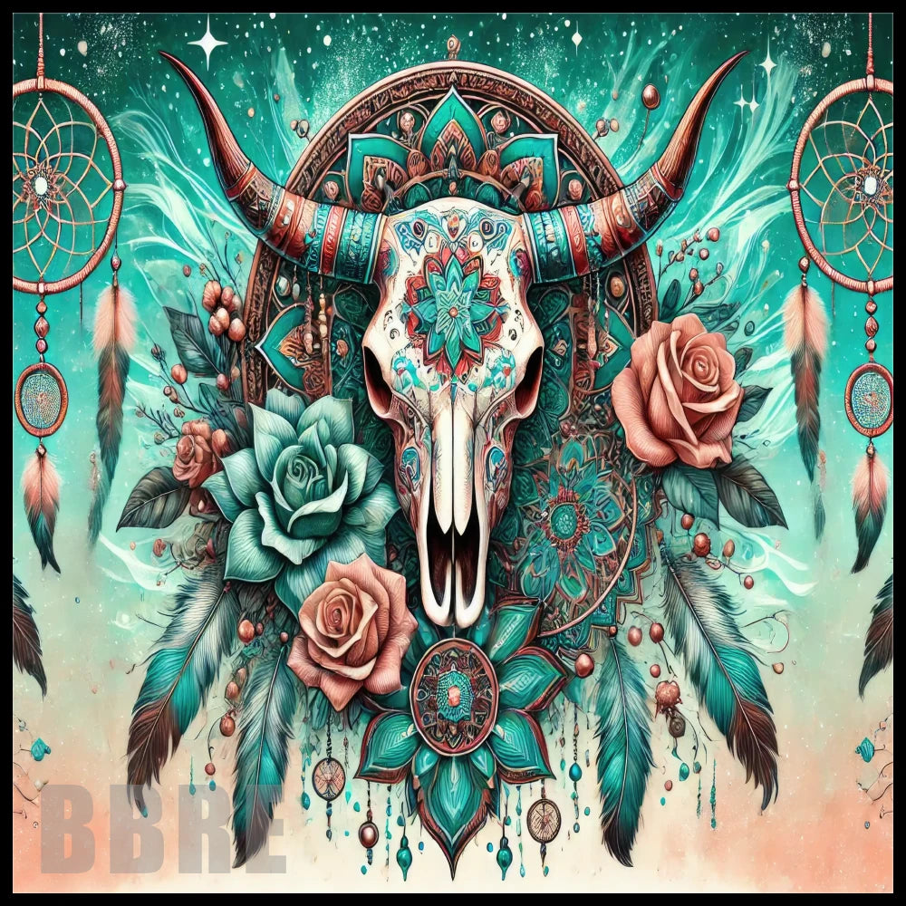 Dreamcatcher Skull 2 20 OZ Sublimation Wrap