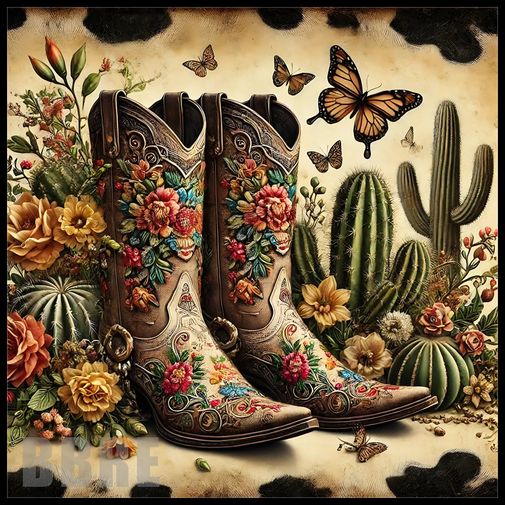 Floral Cowboy Boots 2 20 OZ Sublimation Wrap