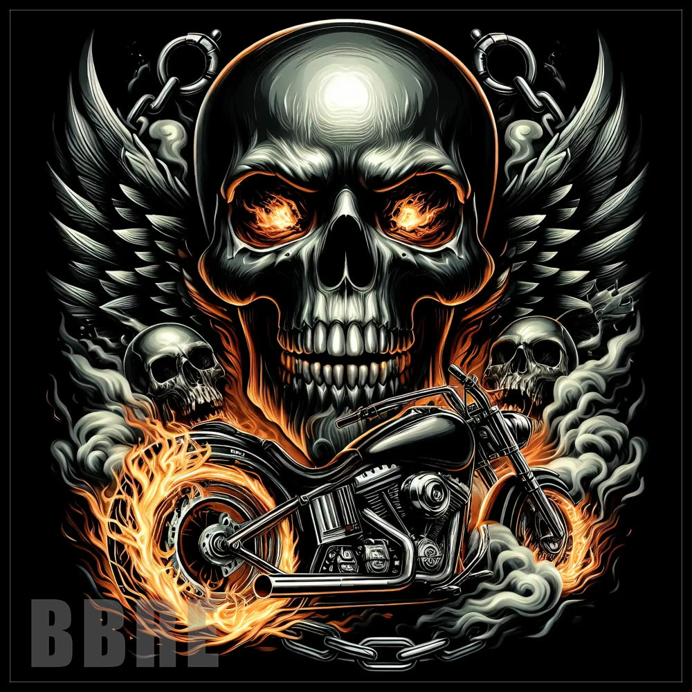 Skull Motorcycle 2 20 OZ Sublimation Wrap