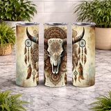 Bull Skull 20 OZ Wrap Mockup