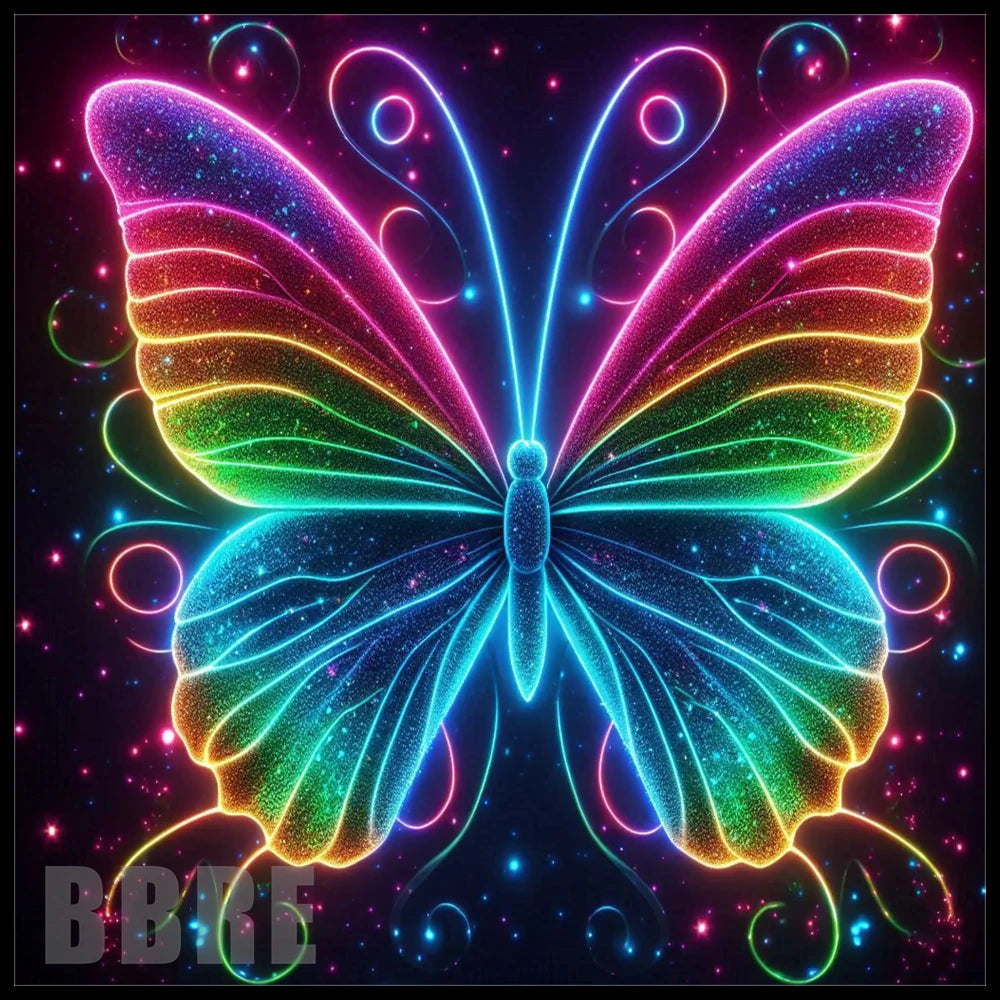 Neon Butterfly 20 OZ Sublimation Wrap