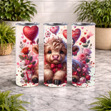 Valentine's Cow 20 OZ Wrap Mockup