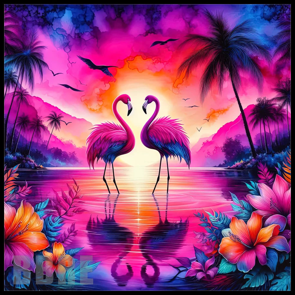 Tropical Flamingos 2 20 OZ Sublimation Wrap