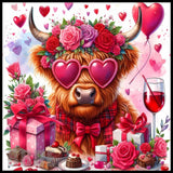 Floral Highland Cow 10 20 OZ Sublimation Wrap