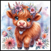 Floral Highland Cow 12 20 OZ Sublimation Wrap