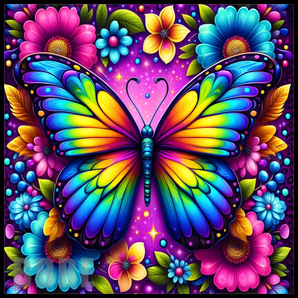 Colorful Butterfly 6 20 OZ Sublimation Wrap
