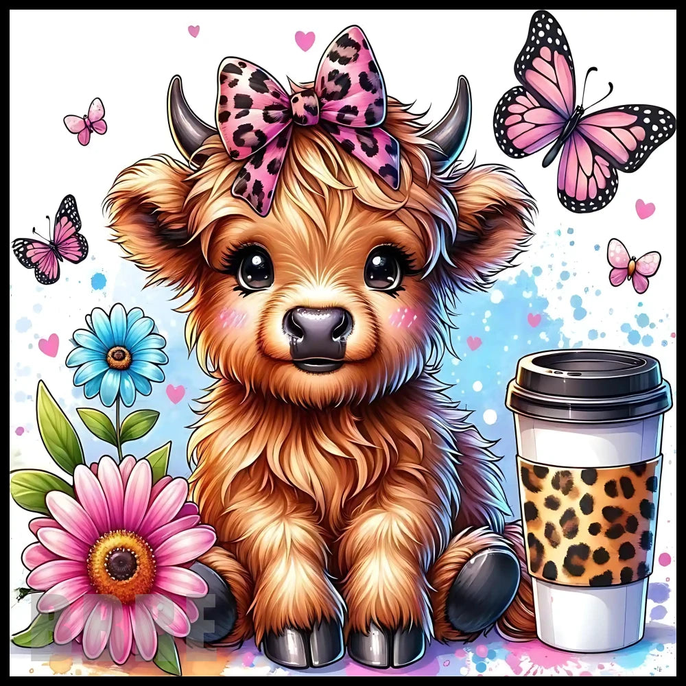 Cute Highland Cow 7 20 OZ Sublimation Wrap