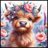 Floral Highland Cow 14 20 OZ Sublimation Wrap