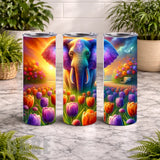 Colorful Elephant 6 20 OZ Wrap Mockup
