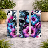 Floral Skull 48 20 OZ Wrap Mockup