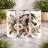 Floral Horse 17 20 OZ Wrap Mockup