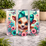 Floral Puppy 7 20 OZ Wrap Mockup