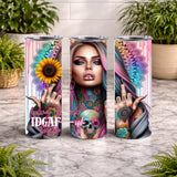 Idgaf Tumbler 2 20 OZ Wrap Mockup