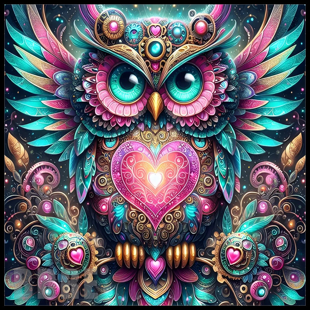 Colorful Owl 3 20 OZ Sublimation Wrap