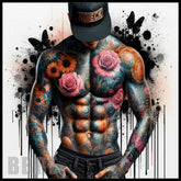 Floral Tattoo 20 OZ Sublimation Wrap
