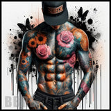 Floral Tattoo 20 OZ Sublimation Wrap