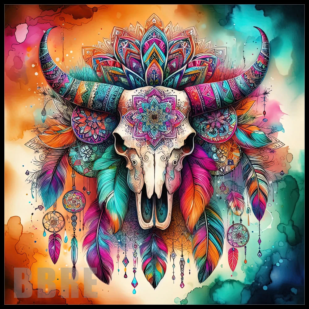 Colorful Skull 2 20 OZ Sublimation Wrap