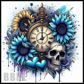 Floral Skull 33 20 OZ Sublimation Wrap