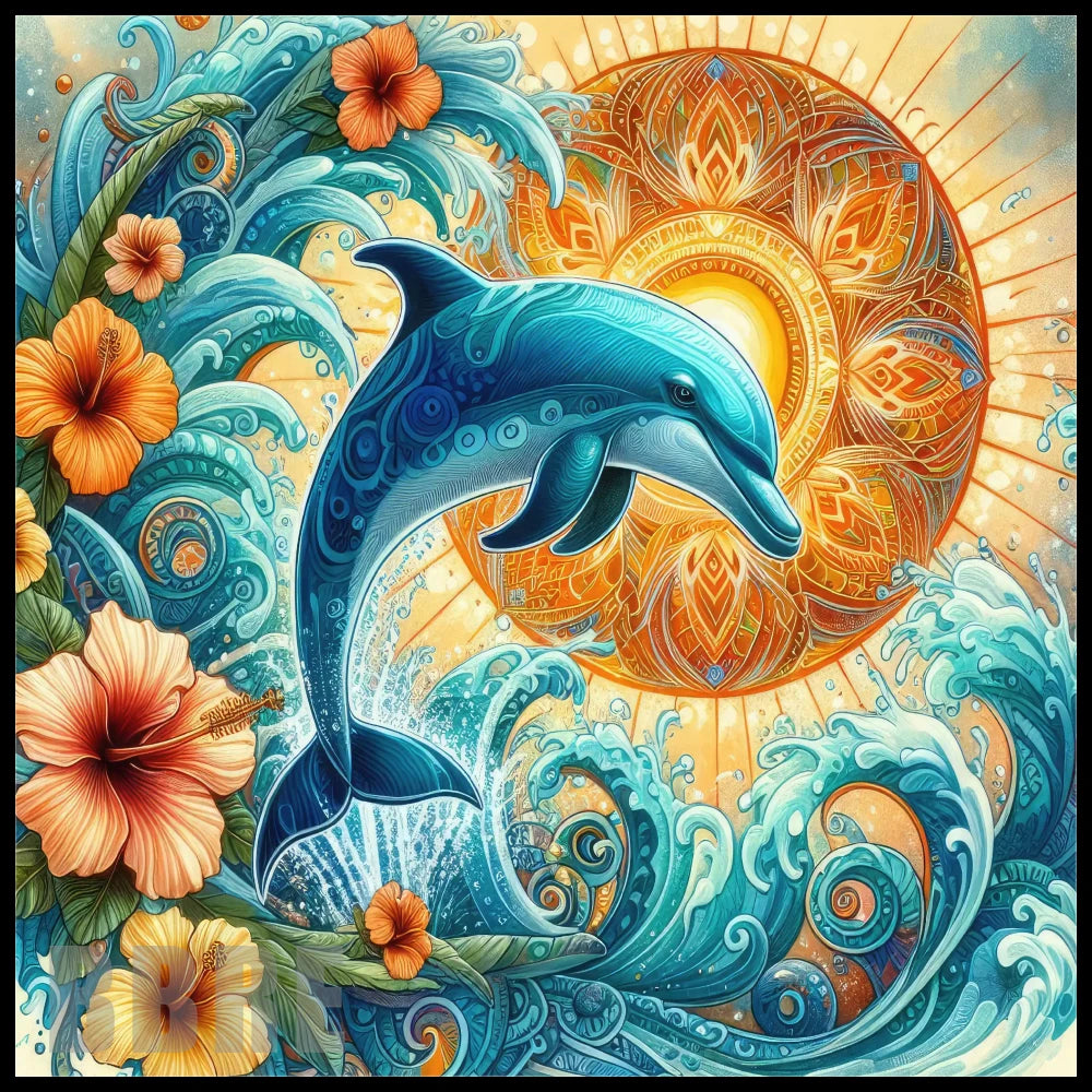 Dolphin Waves 4 20 OZ Sublimation Wrap