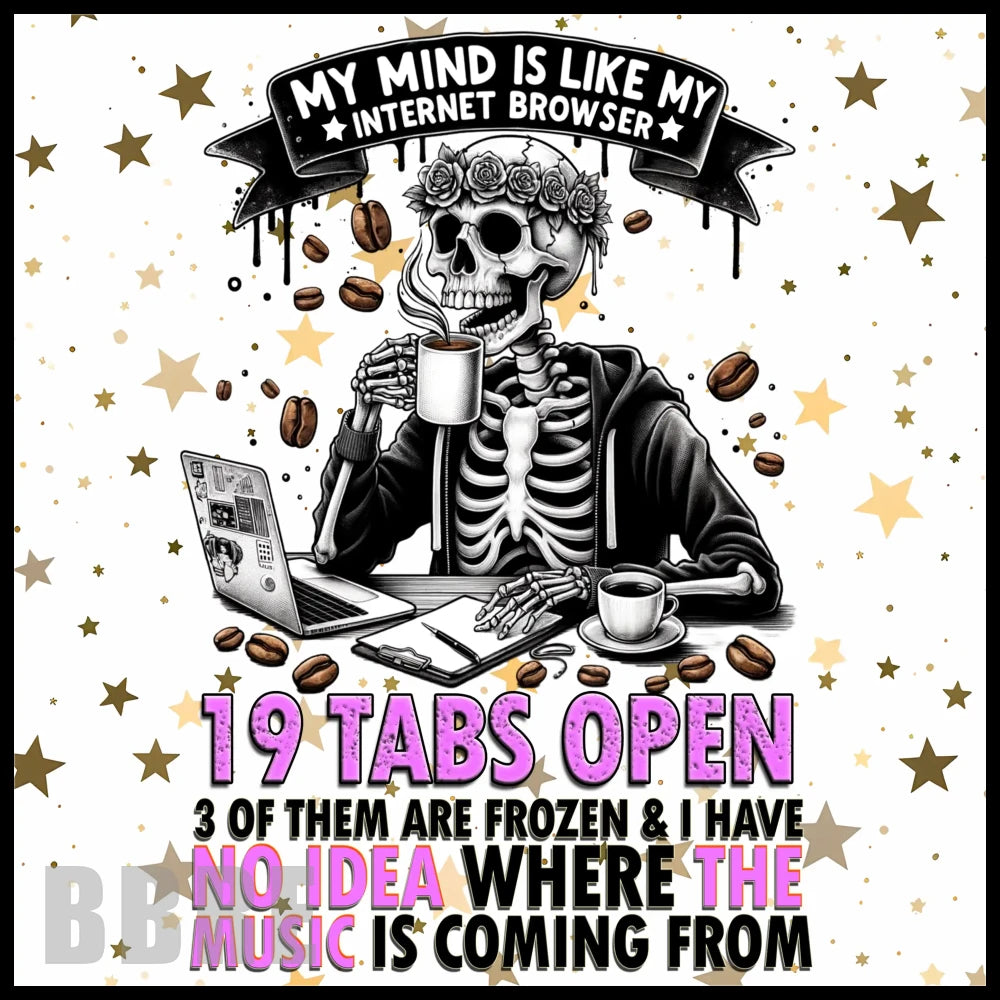 Skeleton Coffee 20 OZ Sublimation Wrap