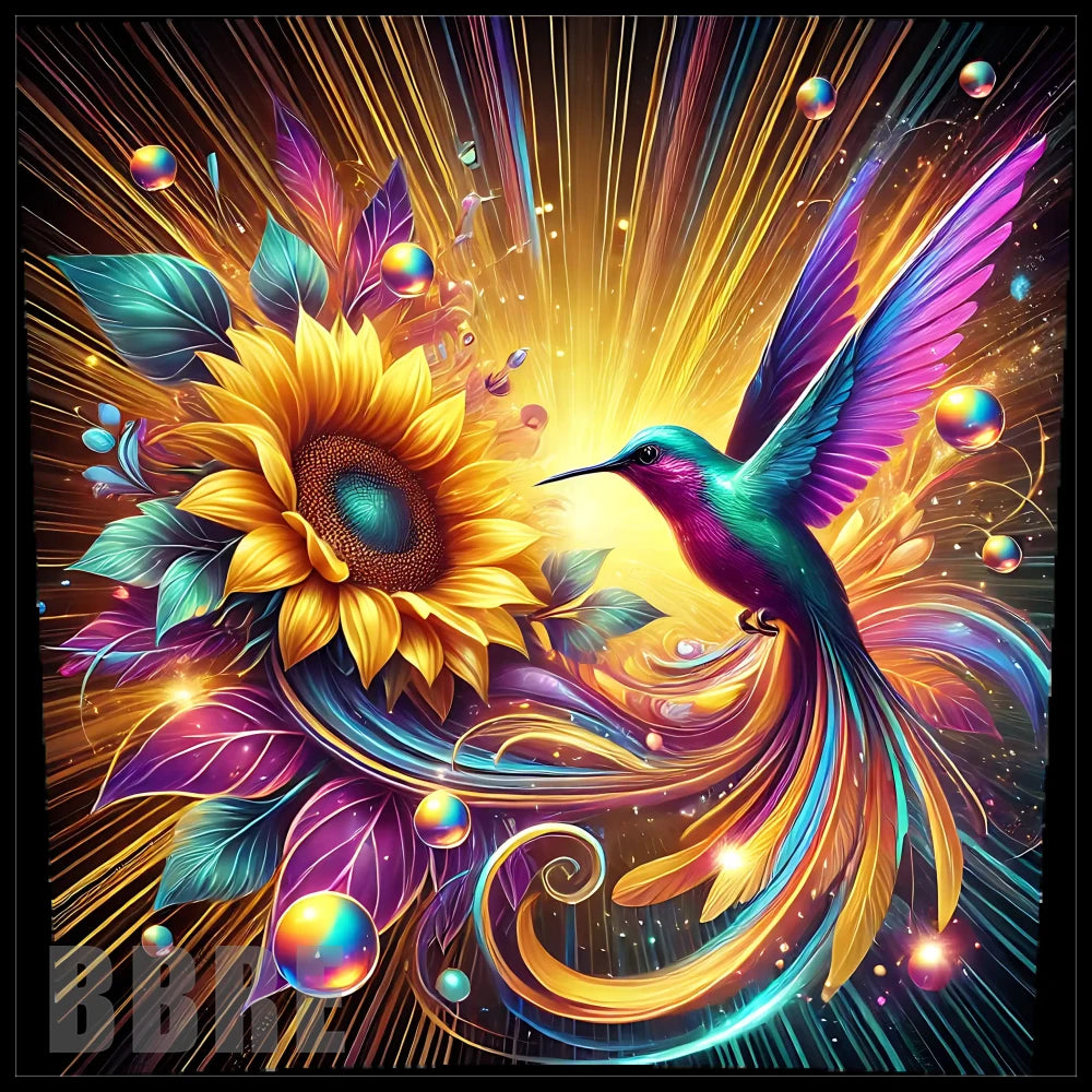 Hummingbird Floral 2 20 OZ Sublimation Wrap