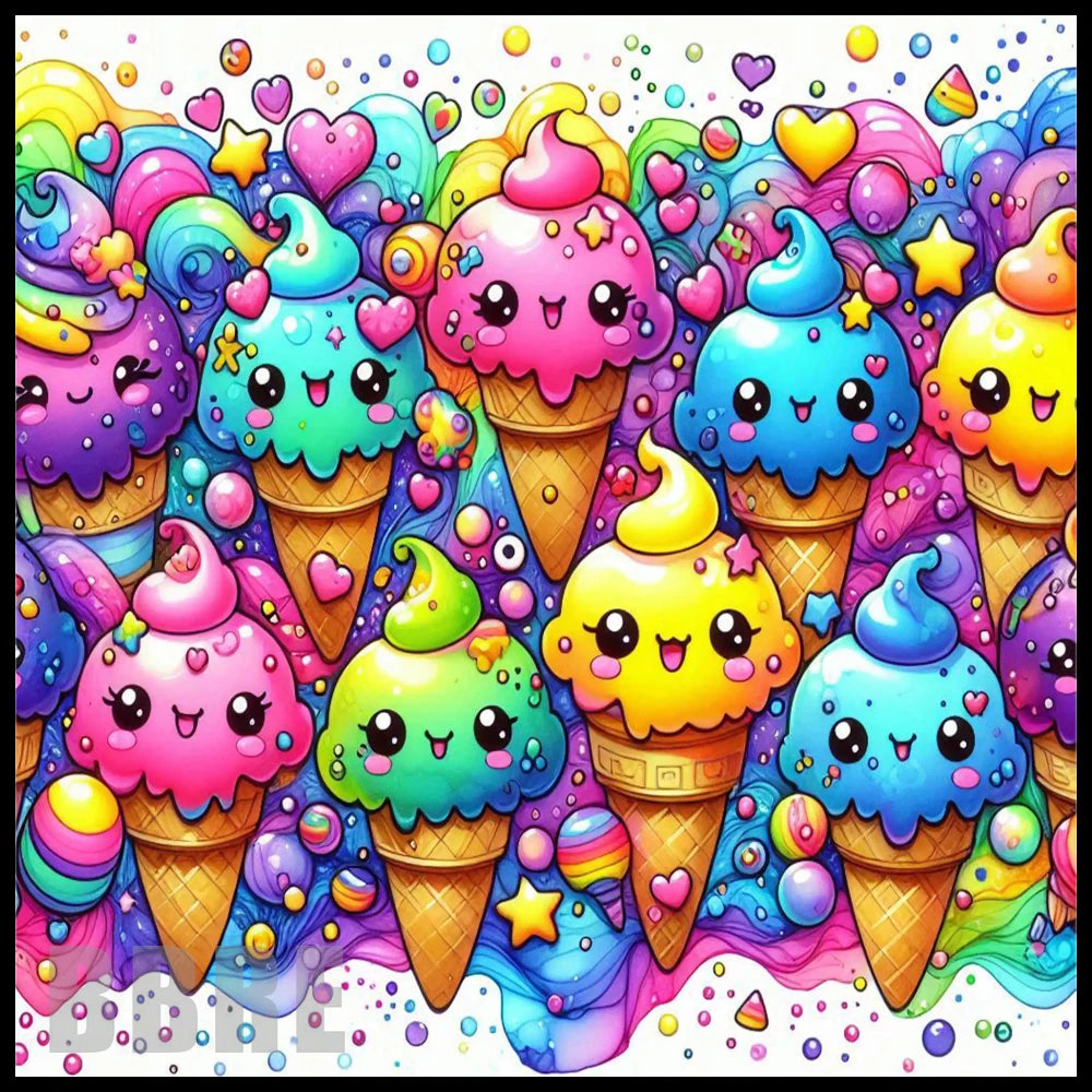 Cute Ice Cream 20 OZ Sublimation Wrap